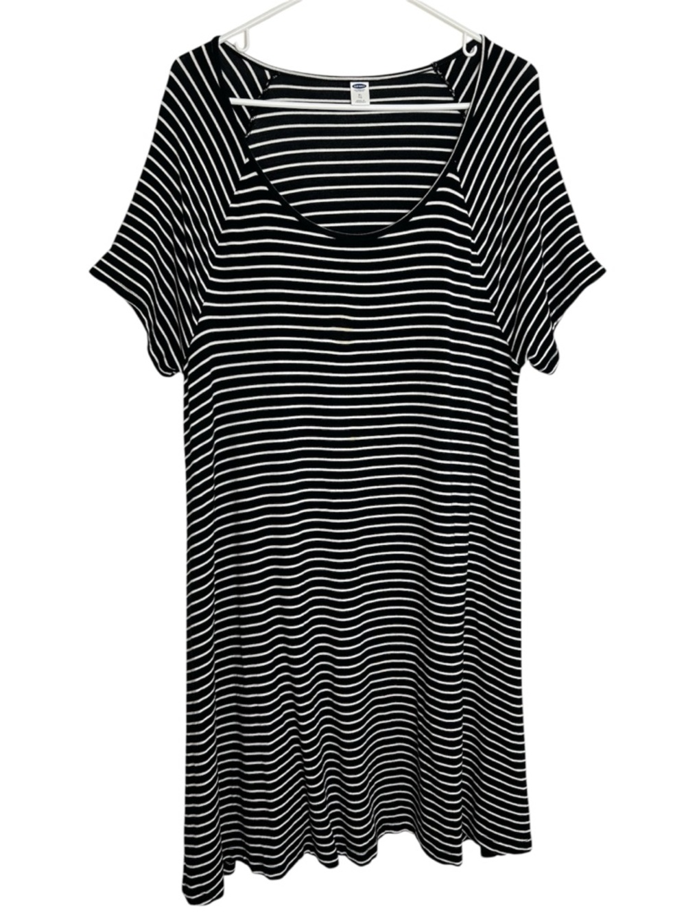 Old Navy Size XL Black & White Stripe Swing Dress